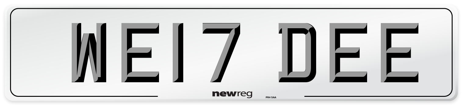 WE17 DEE Number Plate from New Reg